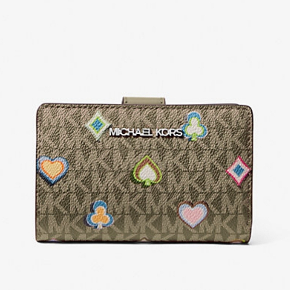 Michael Kors Jet Set Medium Printed Signature Logo Wallet